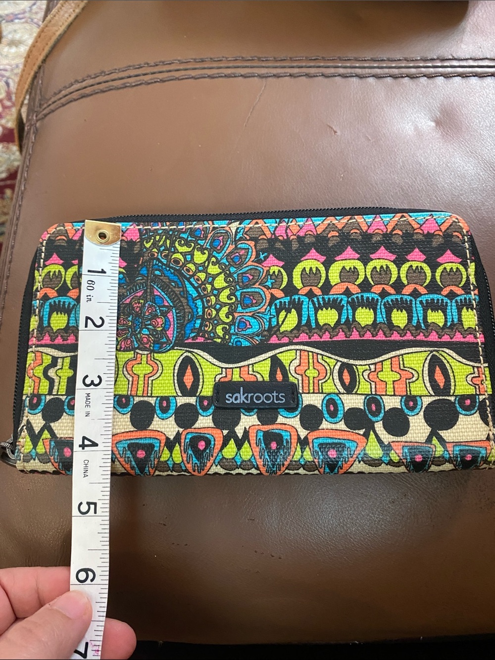 Sakroots Multi-Color Boho Zip Wallet - Picture 5 of 9